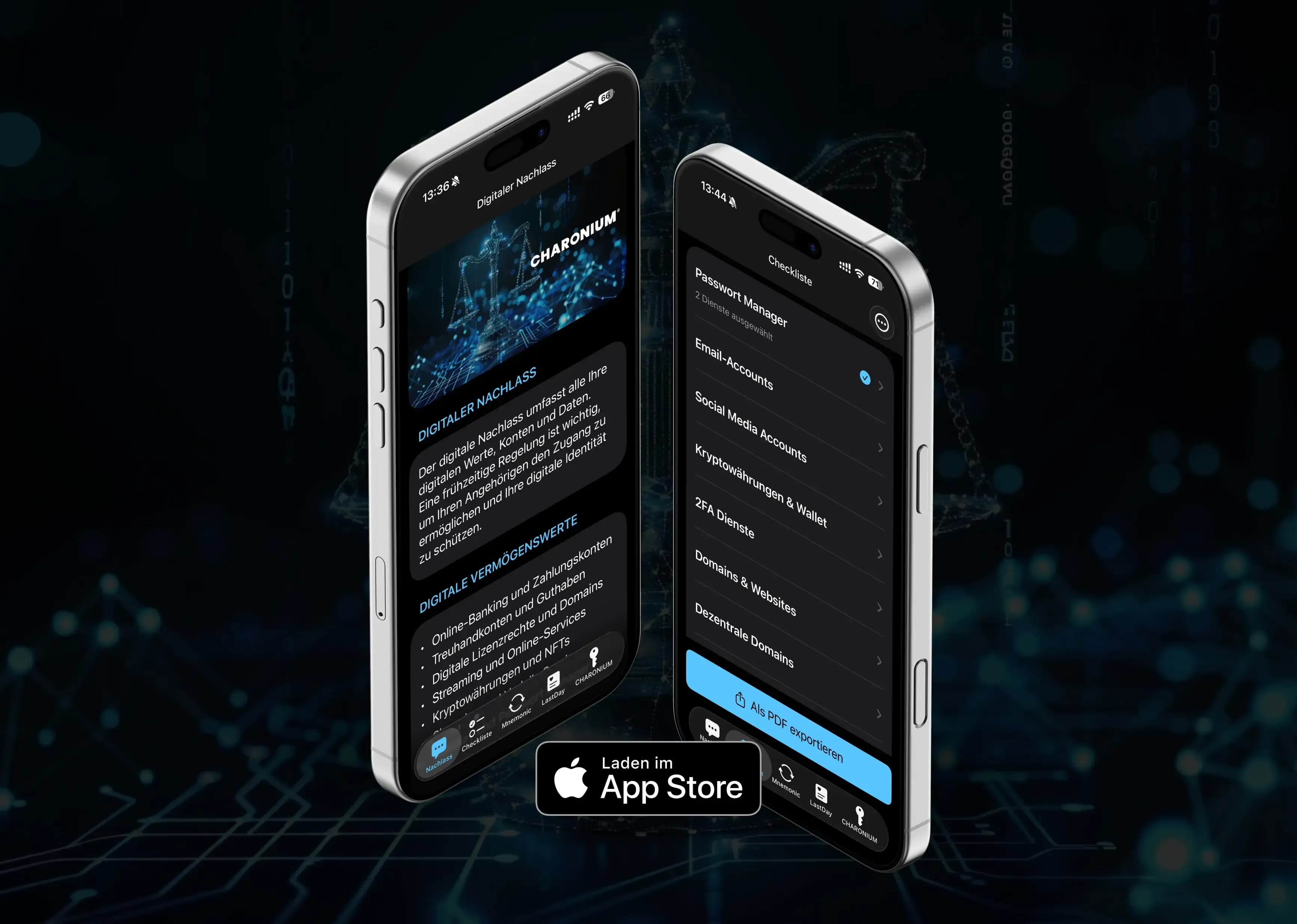 CHARONIUM myLegacy App